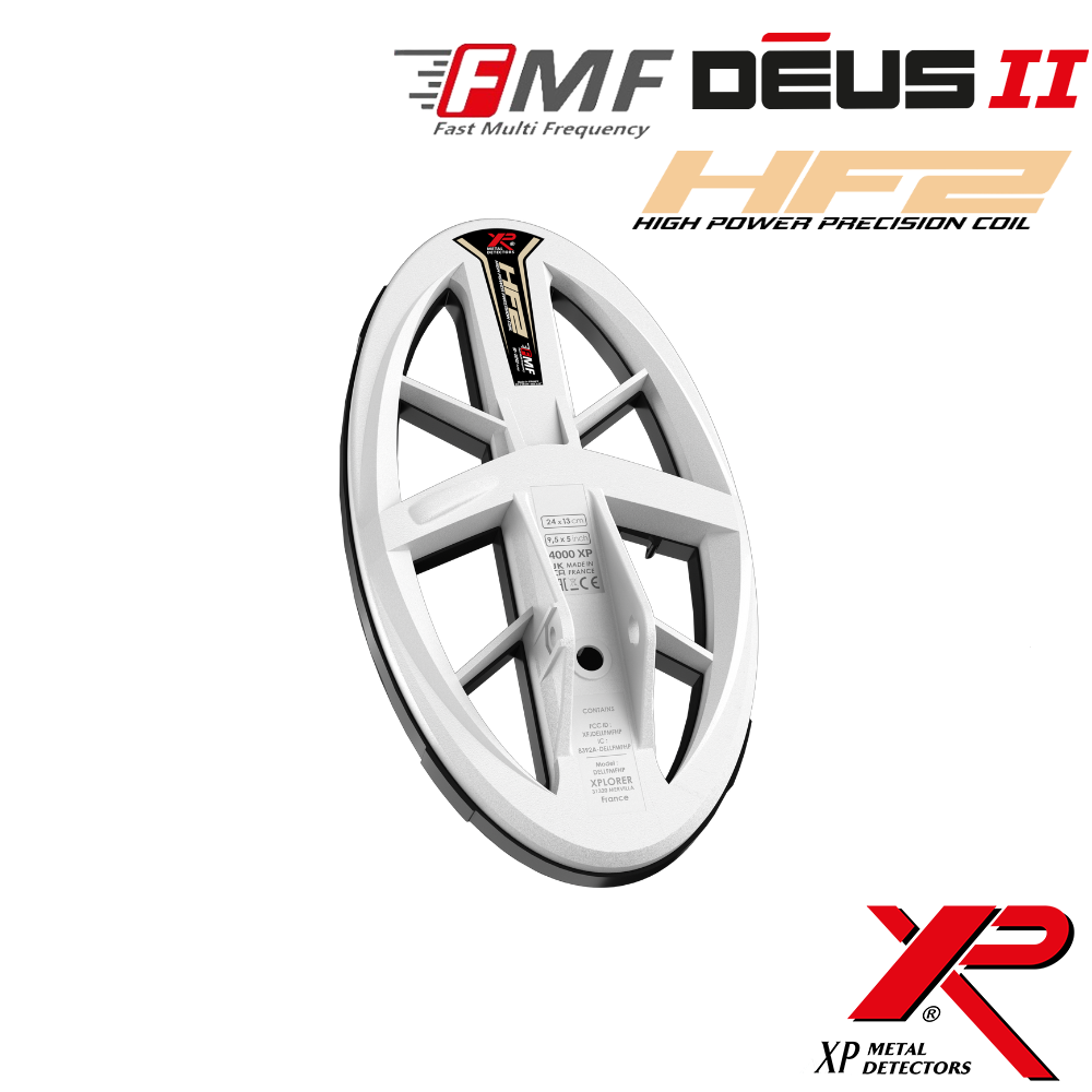 Plato XP Deus II FMF Alta Frecuencia Eliptico HF2 24x13 cm eurodetection tienda de detectores de metales en españa